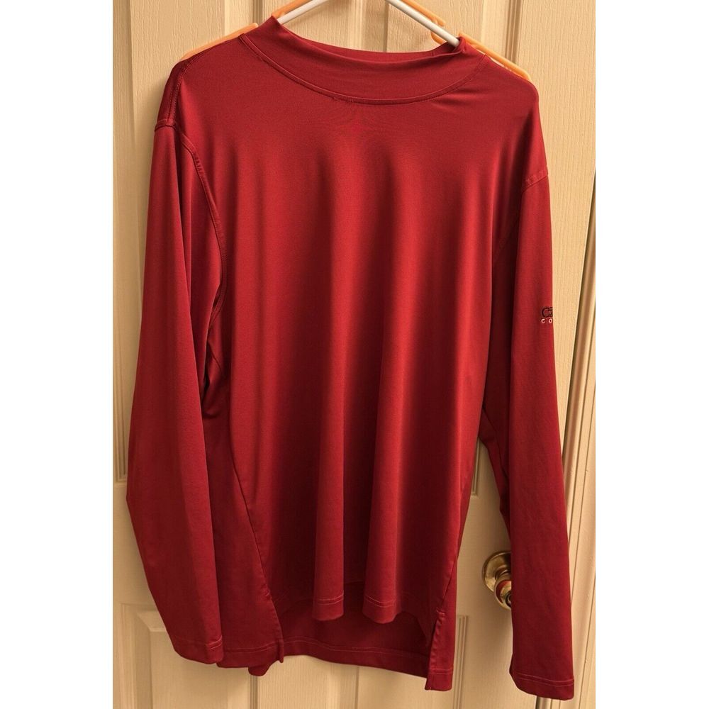 Monterey Club XL Burgundy Poly/Spandex Long Sleeve Pullover Shirt Crossroads GC